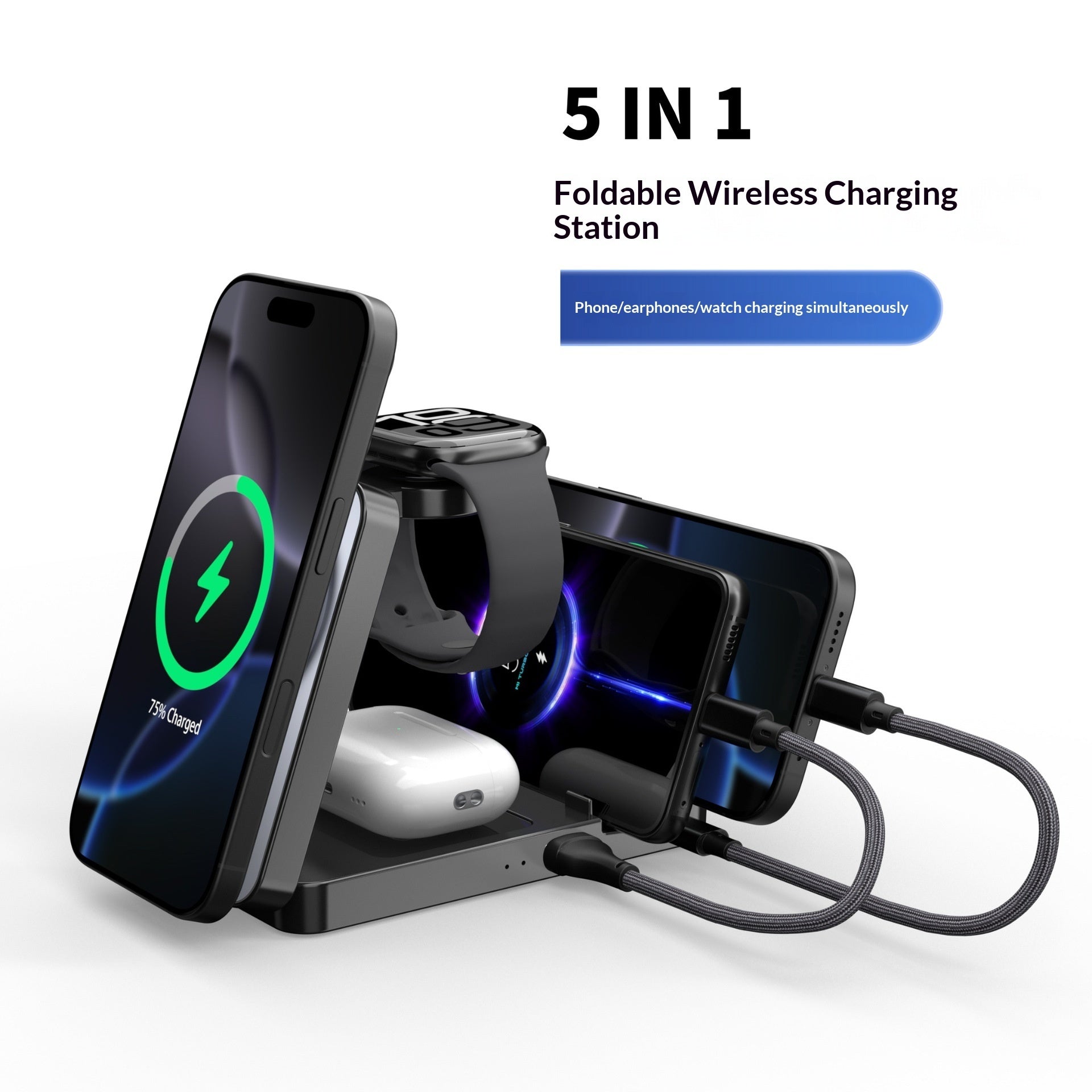5-in-1 Magnetic Wireless Charging Station