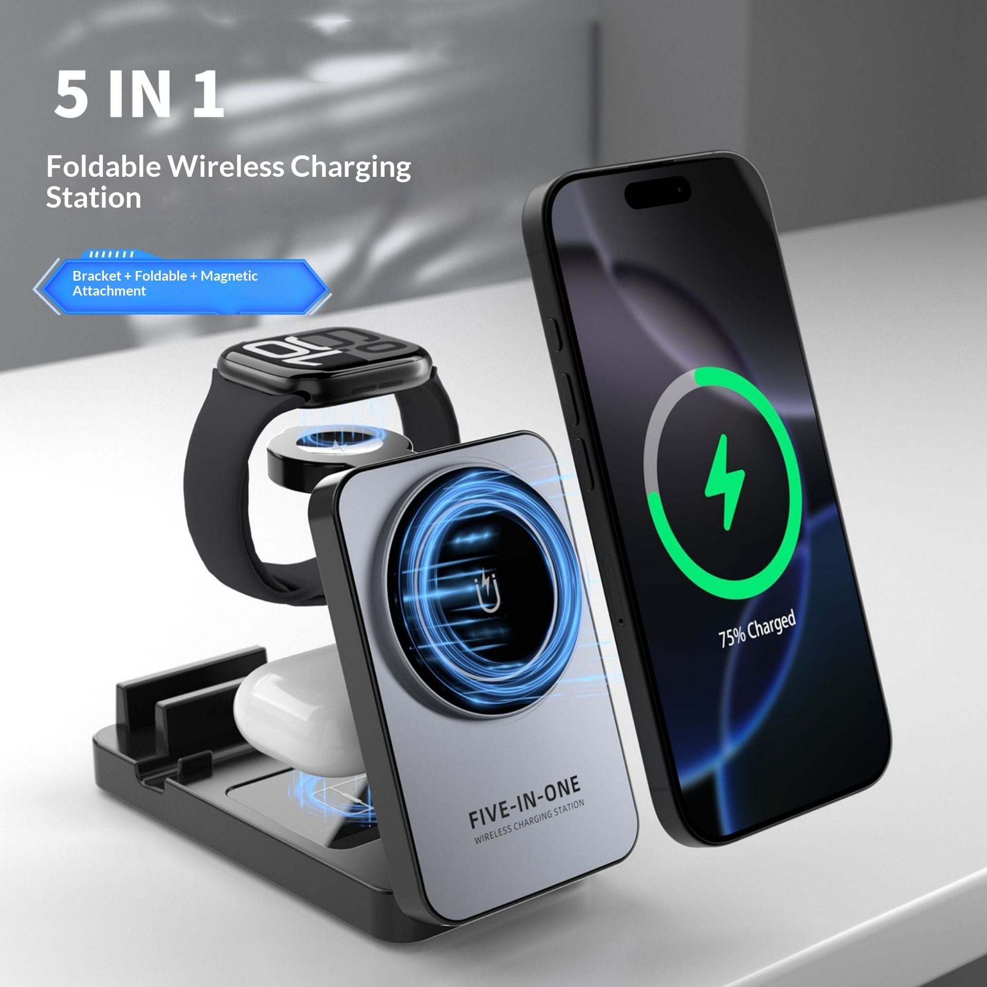 5-in-1 Magnetic Wireless Charging Station
