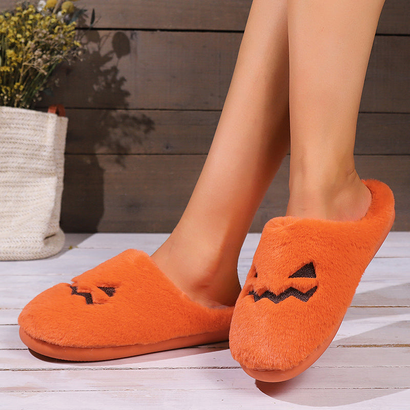 Adorable  Whimsical Comfortable  Cozy  Plush  Winter Warmth  Halloween-themed  Casual Chic  Slip-on Convenience  Indoor Luxury  Cute Design  Bedroom Essential  Seasonal Delight