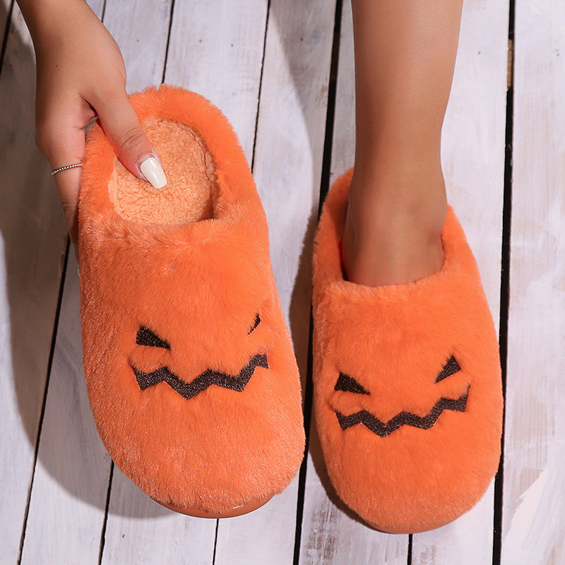 Adorable  Whimsical Comfortable  Cozy  Plush  Winter Warmth  Halloween-themed  Casual Chic  Slip-on Convenience  Indoor Luxury  Cute Design  Bedroom Essential  Seasonal Delight