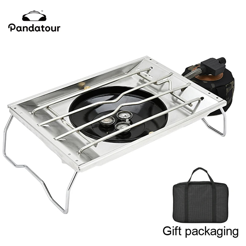 Pandatour IGT Camping Super High Firepower Stove Desktop One-Unit One-Touch Folding IGT Table Stove Stainless Steel Furnace ﻿
