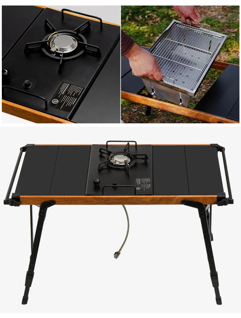 Pandatour IGT Camping Super High Firepower Stove Desktop One-Unit One-Touch Folding IGT Table Stove Stainless Steel Furnace ﻿