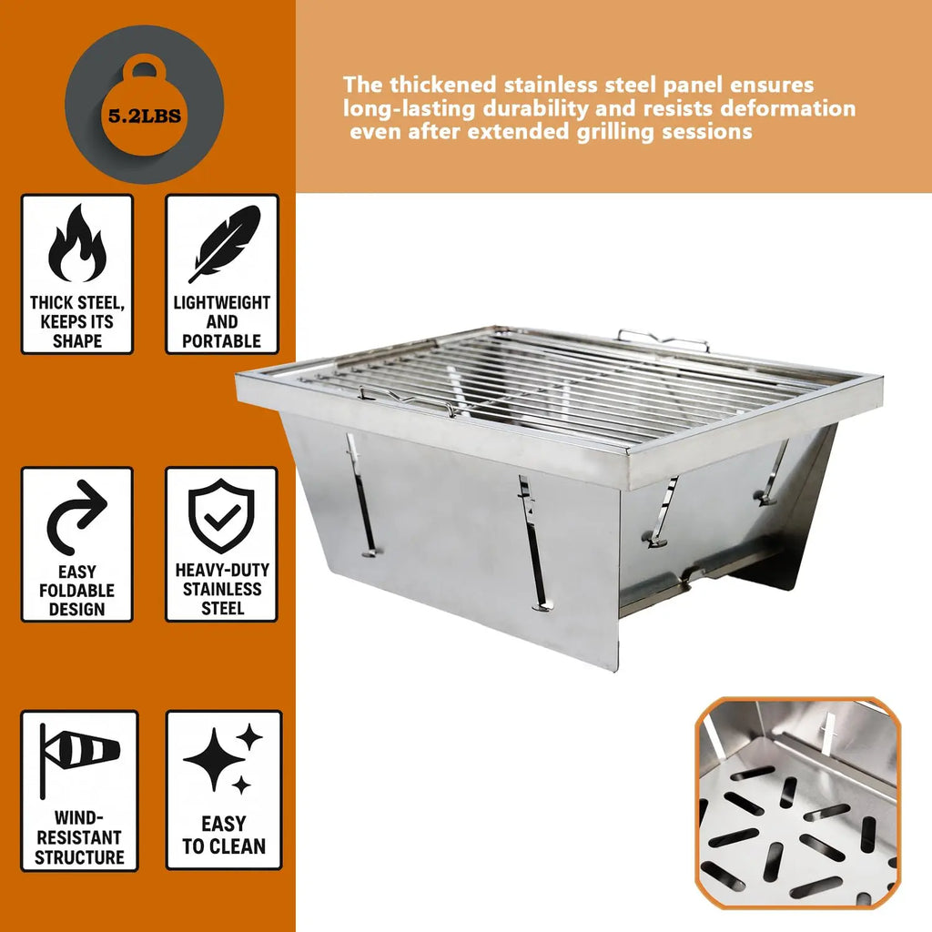 Pandatour IGT Camping Super High Firepower Stove Desktop One-Unit One-Touch Folding IGT Table Stove Stainless Steel Furnace ﻿