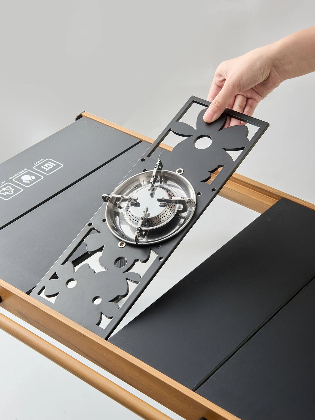 Pandatour IGT Camping Super High Firepower Stove Desktop One-Unit One-Touch Folding IGT Table Stove Stainless Steel Furnace ﻿