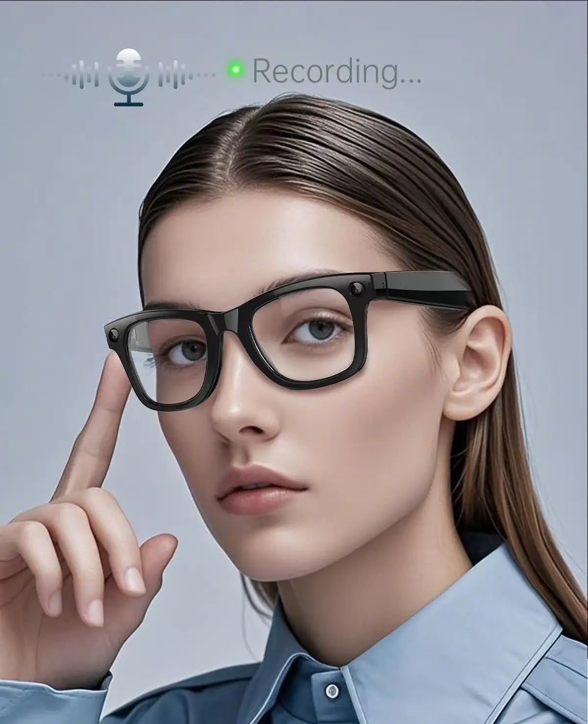 W620 AI Smart Glasses 5MP Camera Optical Image Stabilization WiFi Transfer  IP66 Waterproof