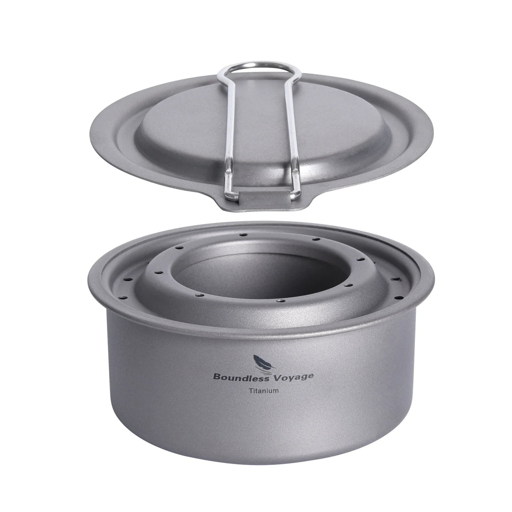 Boundless Voyage Ultralight Titanium Wood Burning Stove Camping Alcohol Stove Outdoor Multi-Fuels Mini Stove Small Stove