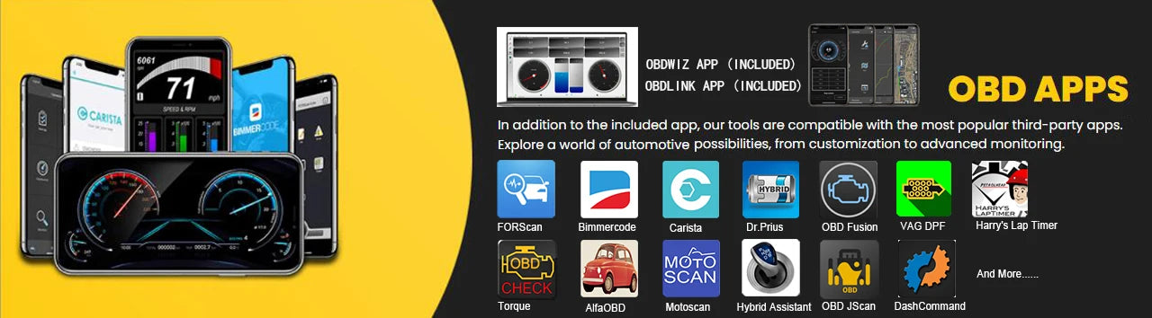 OBDLink LX MX+ OBD2 Scanner ELM327 Diagnostic Scan Tool for iPhone, iPad, Android, Kindle Fire or Windows Device