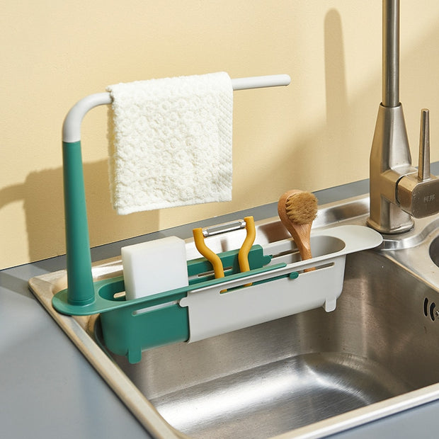 Kitchen Soap Sponge Holder Sink Drain
