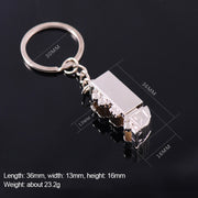 Cute Metal Truck Keychain Car Key Ring
