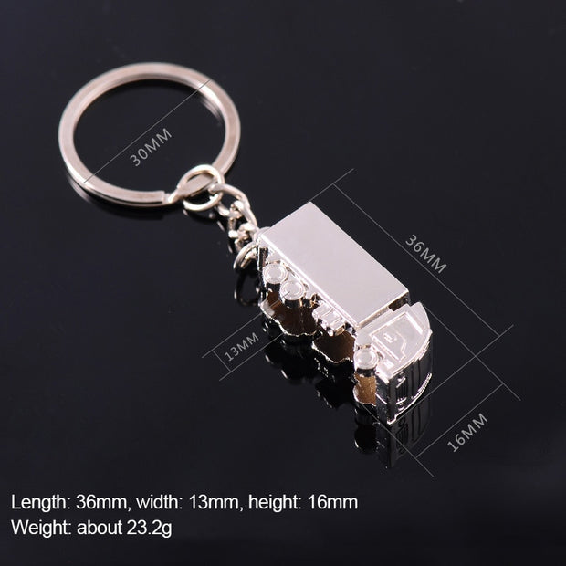 Cute Metal Truck Keychain Car Key Ring