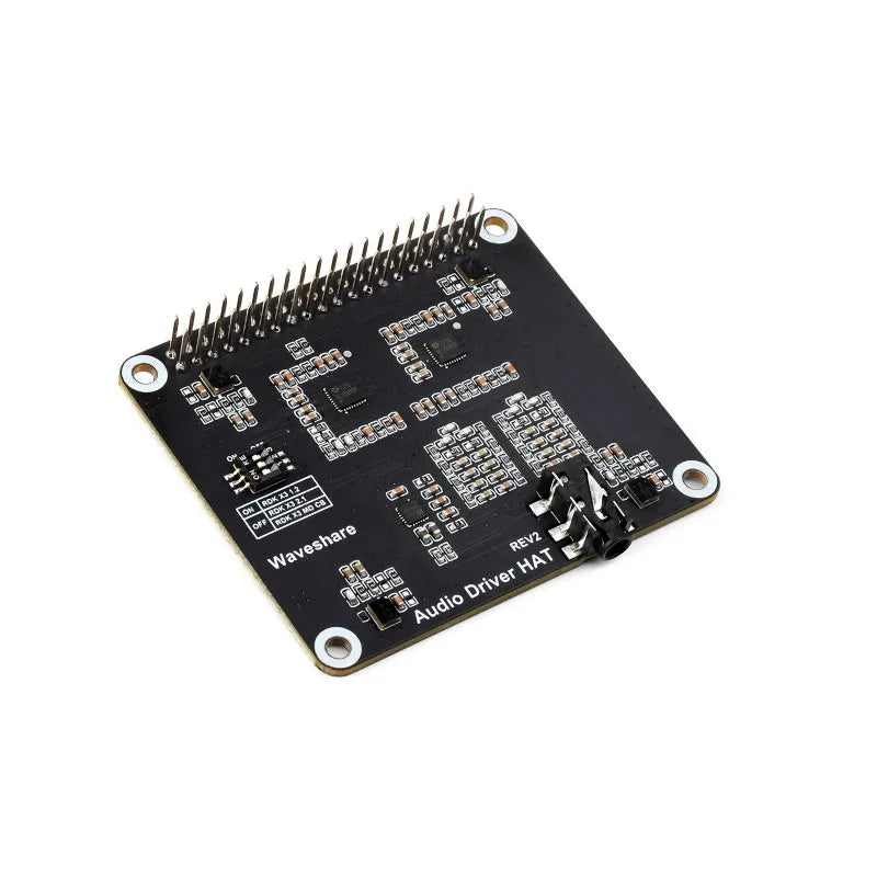 SKU-23898 Waveshare Audio Driver Board for RDK X3 Development Board, Supports Audio Playback And Recording, Stereo Encod
