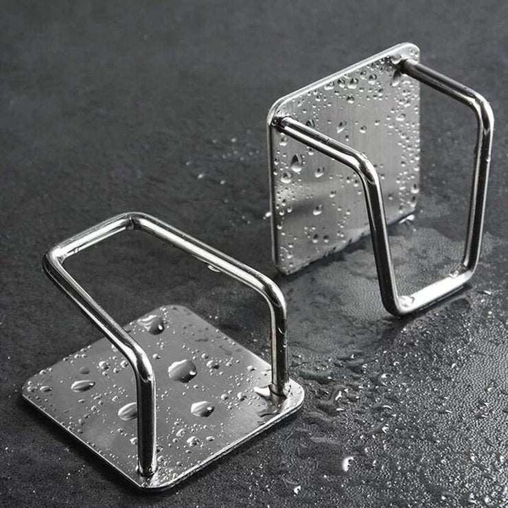 Stainless Steel Drain Drying Rack Kitchen Wall Hooks