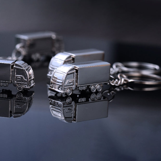 Cute Metal Truck Keychain Car Key Ring