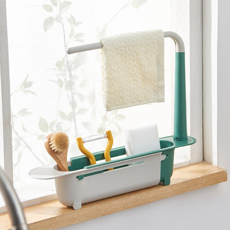 Kitchen Soap Sponge Holder Sink Drain