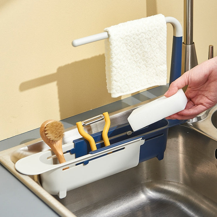 Kitchen Soap Sponge Holder Sink Drain