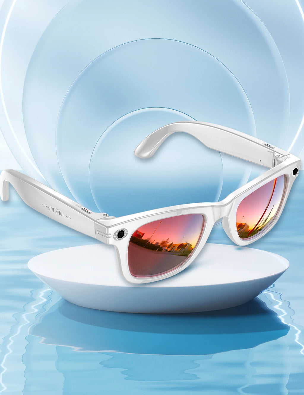 W620 AI Smart Glasses 5MP Camera Optical Image Stabilization WiFi Transfer  IP66 Waterproof