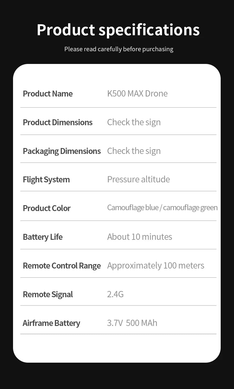 K500MAX RC Drone Fighter HD Professional Camera 360° roll WIFI Fpv Aircraft Quadcopte Aerial Photography  with screen Drone Toys
