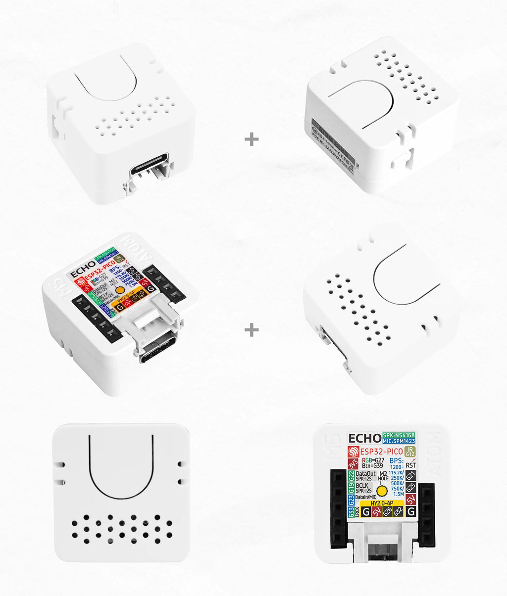 M5Stack Official ATOM Echo Programmable AI Smart Speaker with Built-in ESP32 Bluetooth WiFi Internet of Things Development Kit