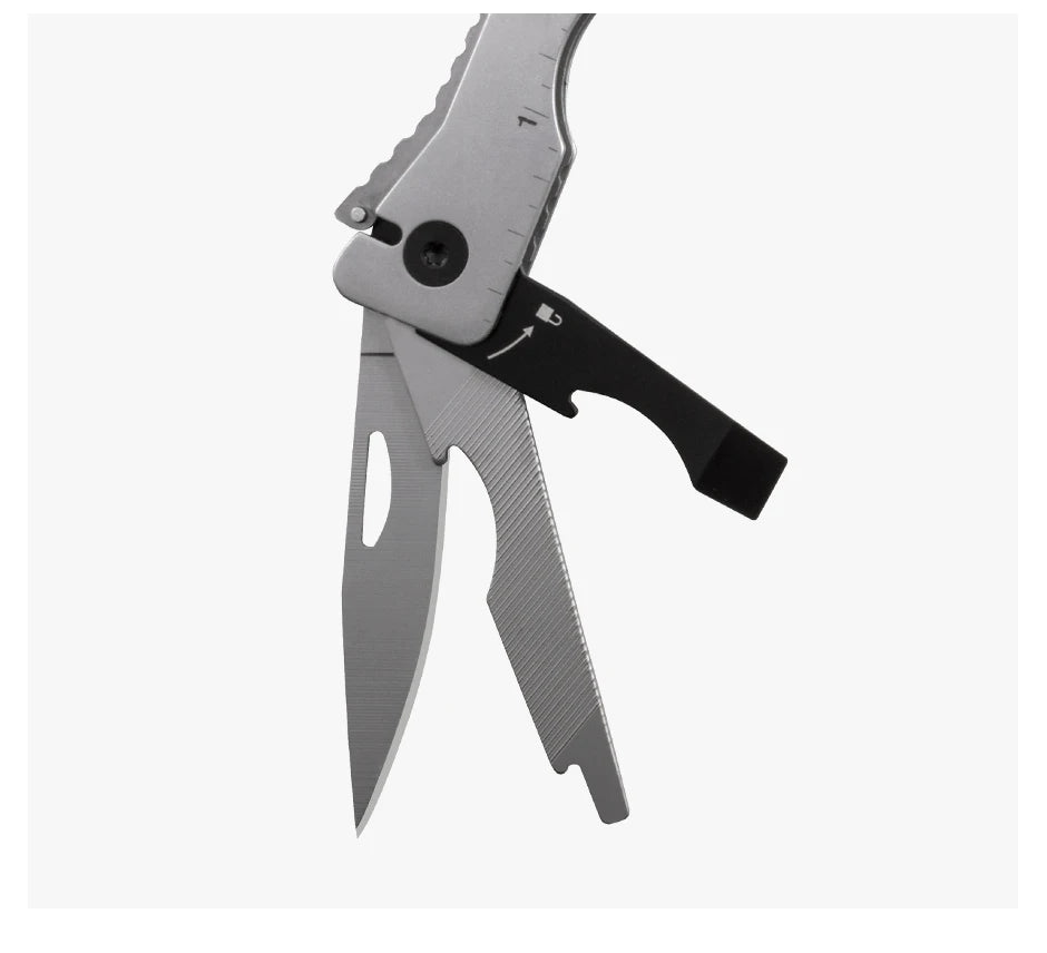 SOG Sync Mini Wearable Multitool Belt Buckle EDC Traveler Multi Tools Folding Pliers, Knife and 12 Survival Tools Kit For Men