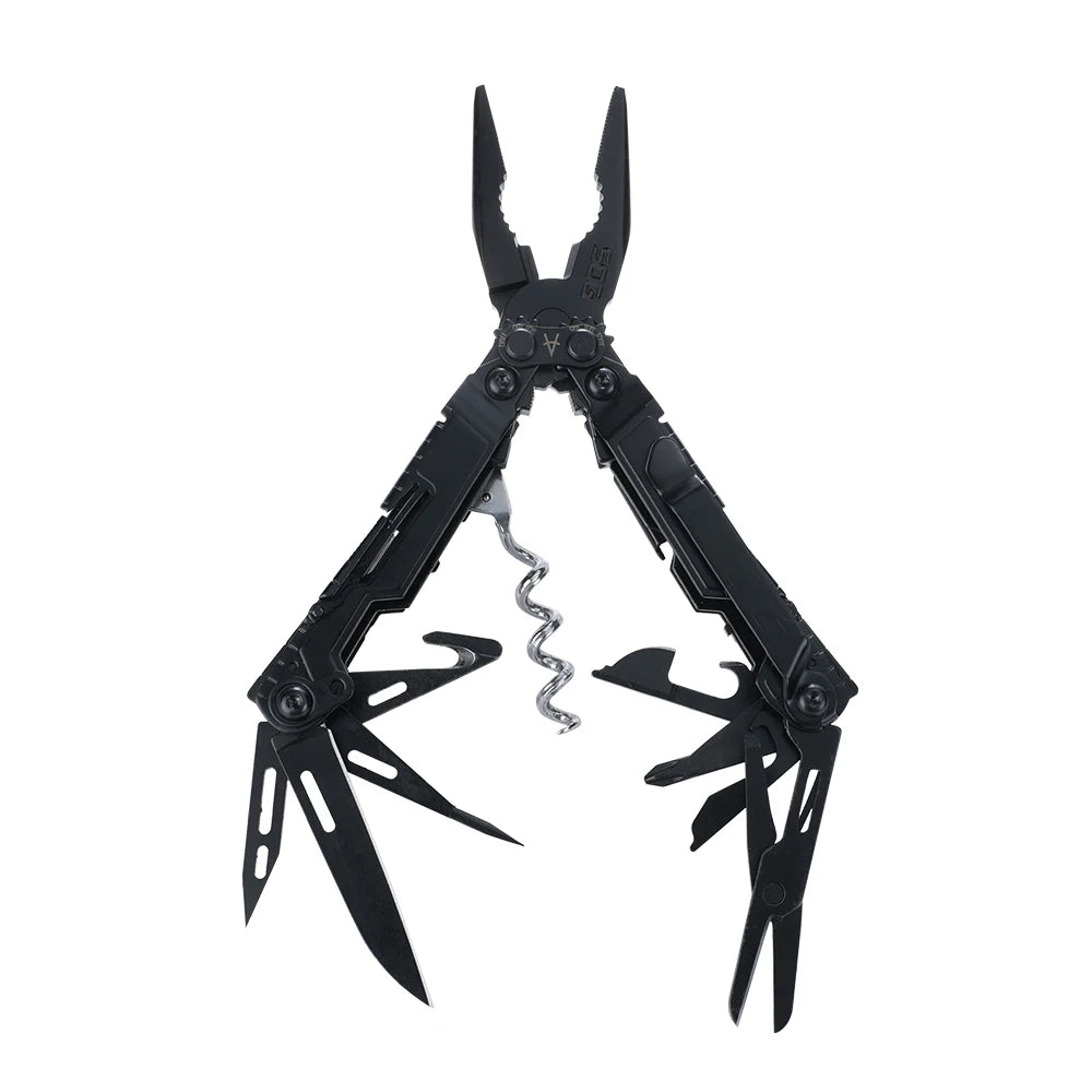 SOG PowerLitre 19 in 1 Multi-Tool Folding Pliers,Toughbuilt EDC Gadgets Multifunctional Hand Tools for Outdoor Survival Camping