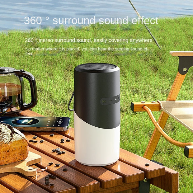 Portable Camp Vibes with Colorful Subwoofer & Wireless Bluetooth Speaker