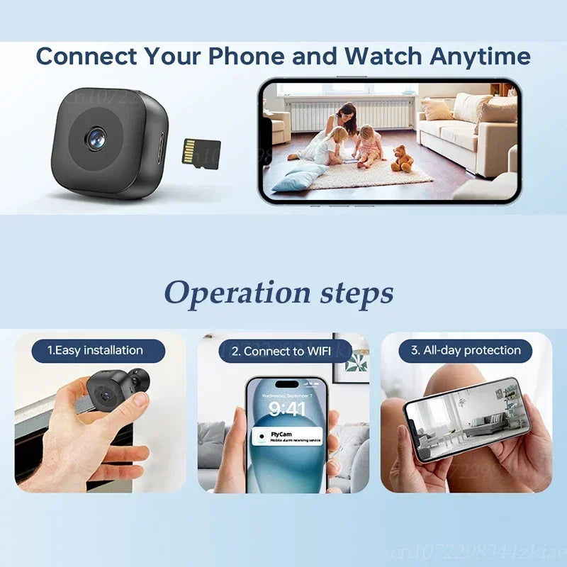 Hot Mini Security Camera Pro 4K FullHD WiFi Surveillance With 2Way Audio Motion Detection Infrared Night Vision Security Cam
