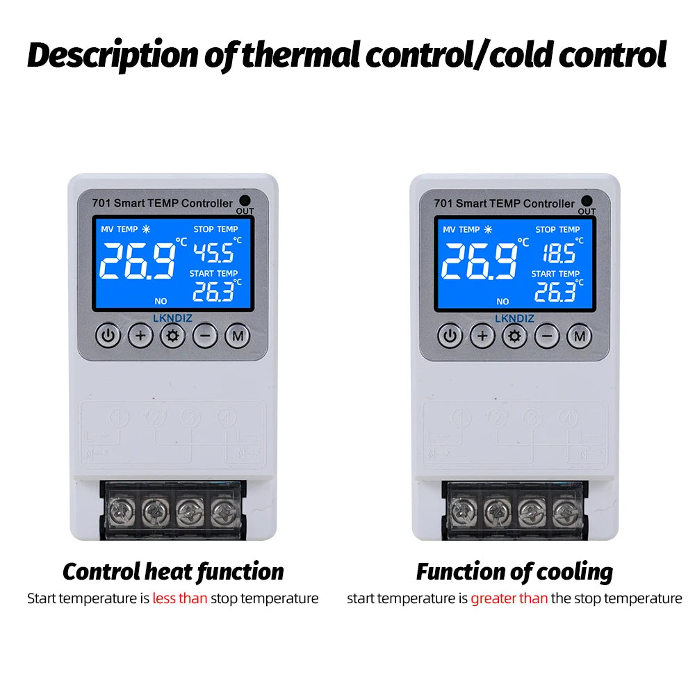 Smart Temperature Controller Constant Thermostat Control Timing Control Switch Cycle Control Multiple Sensor Head Option AC 220V
