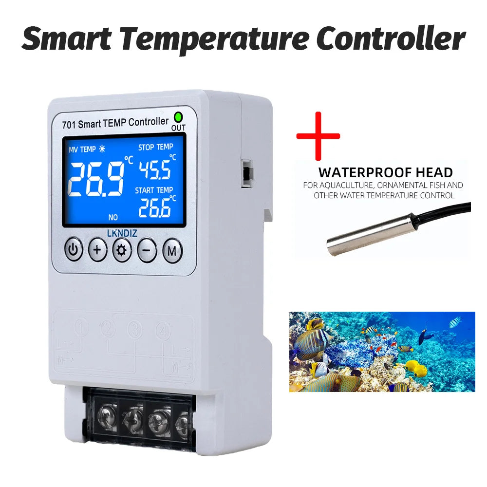 Smart Temperature Controller Constant Thermostat Control Timing Control Switch Cycle Control Multiple Sensor Head Option AC 220V