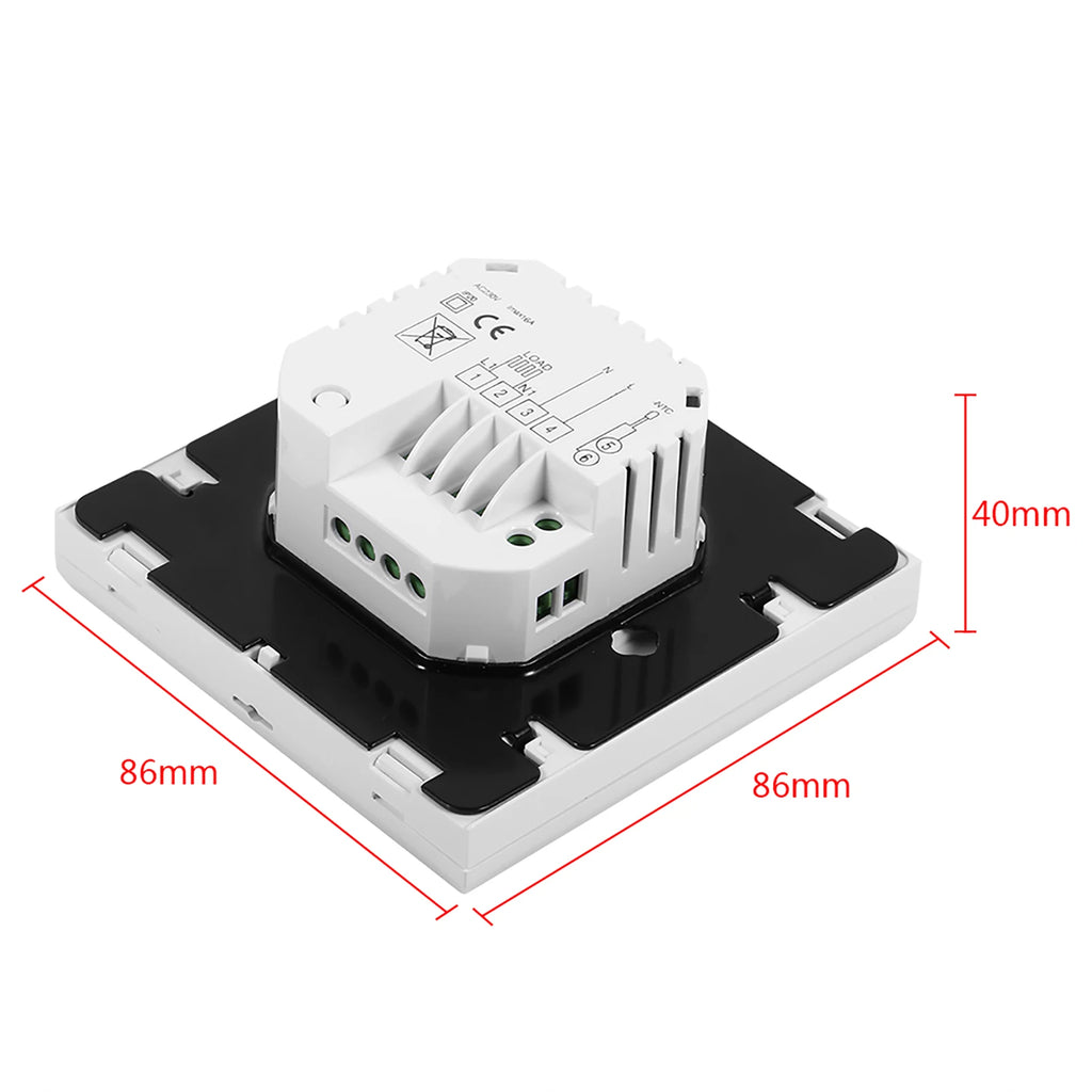 Digital Touch Screen LCD Programmable Thermostat Intelligent Temperature Controller Home Use Heating Thermostat