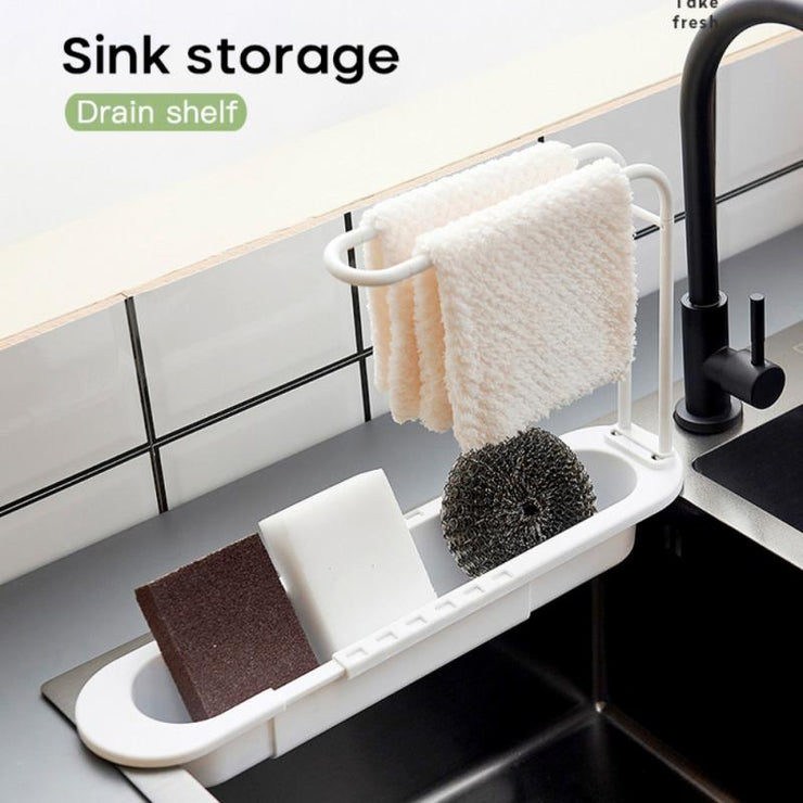 Kitchen Organizer Soap Sponge Holder Towel