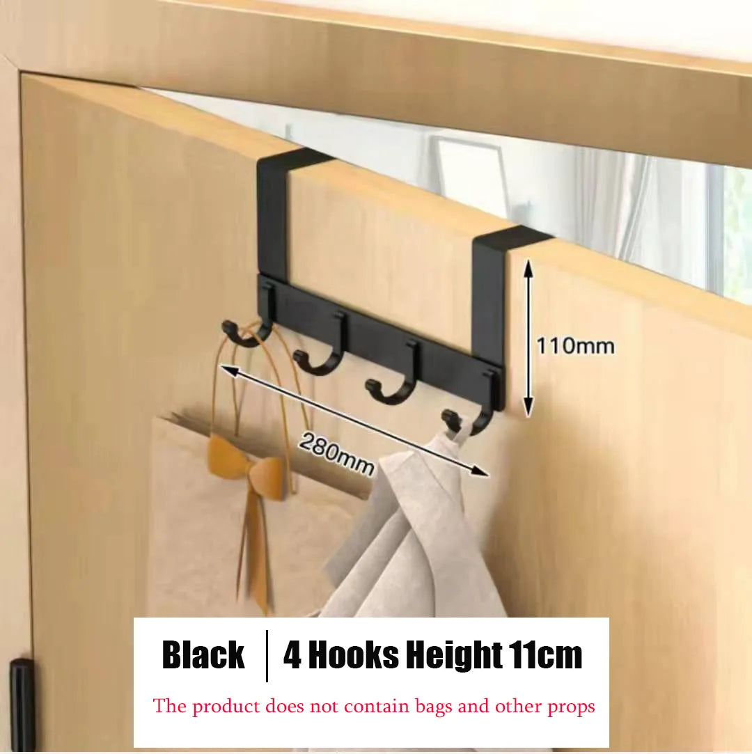 Hooks Over The Door Home Bathroom Organizer Rack Clothes Coat Hat Towel Hanger New Bathroom Kitchen Accessories Holder Door Hang