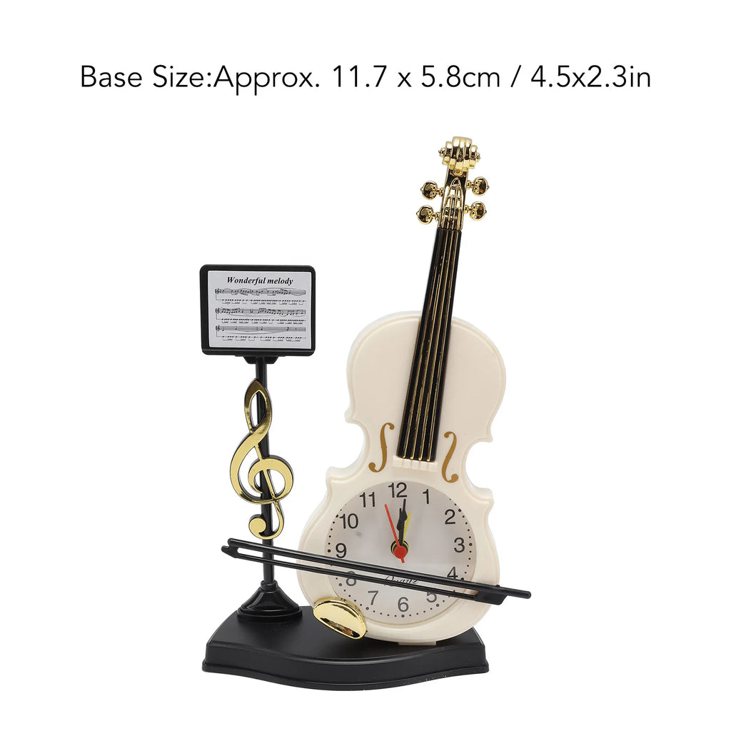 Violin Alarm Clock Unique Appearance Innovative Alarm Clock for Home Living Room Desktop Decoration Christmas Gifts