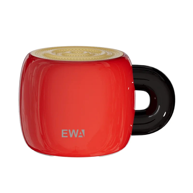 EWA A163 Wireless Bluetooth 5.4 Speaker Cup Type Bass Sound IP67 Waterproof Mini Metal MP3 Player with 700mAh HiFi Sound