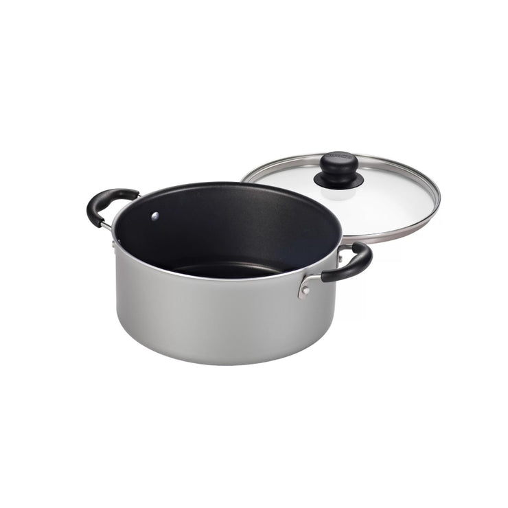 Silver Aluminum Nonstick Kitchen Cookware Set