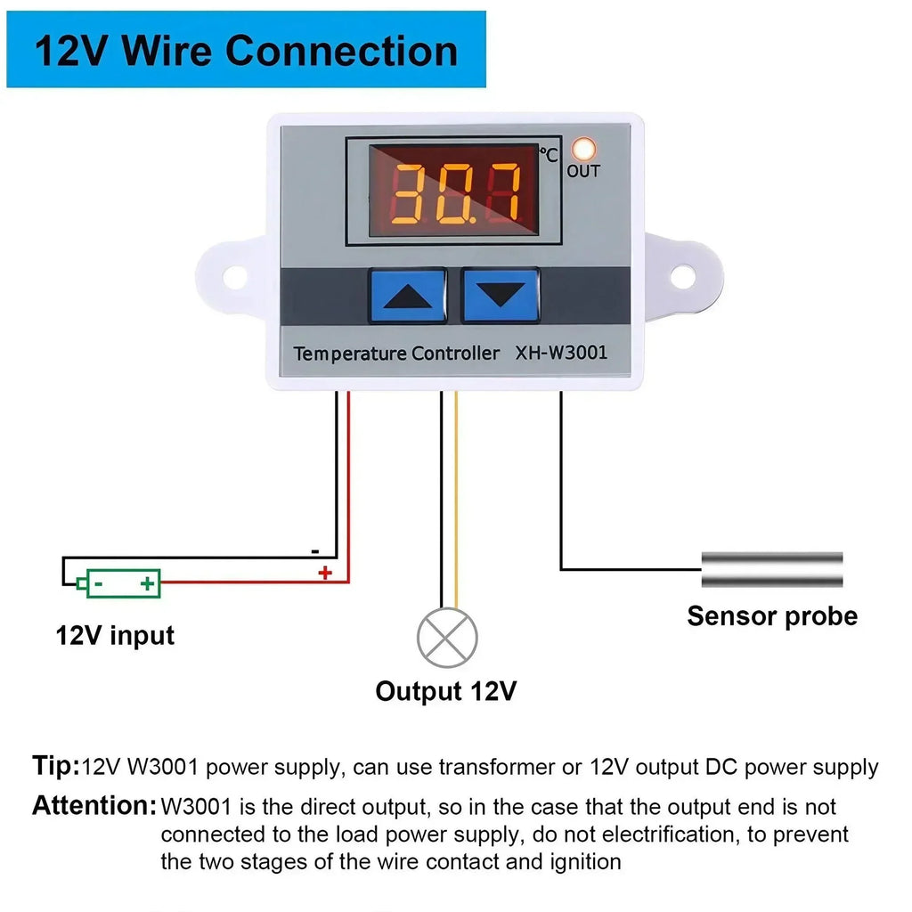STONEGO W3001 Digital Thermostat - Microcomputer Temperature Control Switch, Thermoregulator for Precise Temperature Management