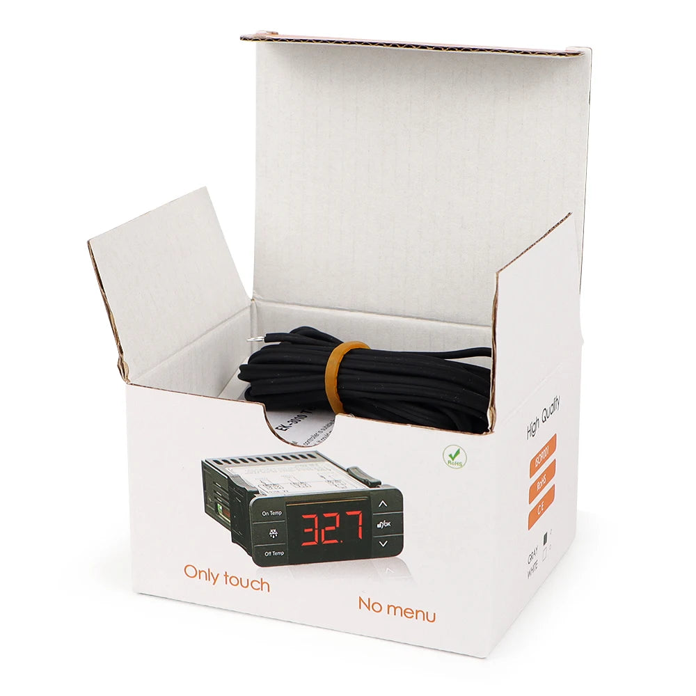 Digital Thermostat for Incubator Temperature Controller Heating Cooling Refrigeration Defrosting Fan Thermostat Relay Sensor