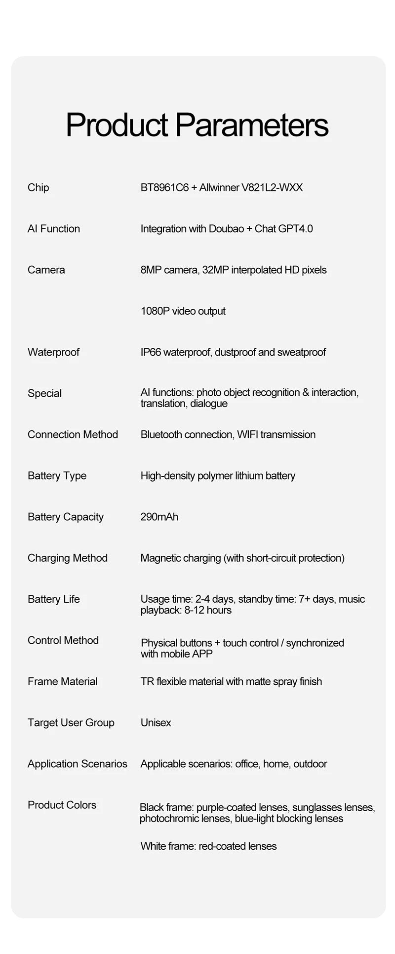 2026 8K HD AI Smart Glasses Men Chat GPT 800MP Camera Bluetooth Call AI Translation Voice Assistant Control Sunglasses Women