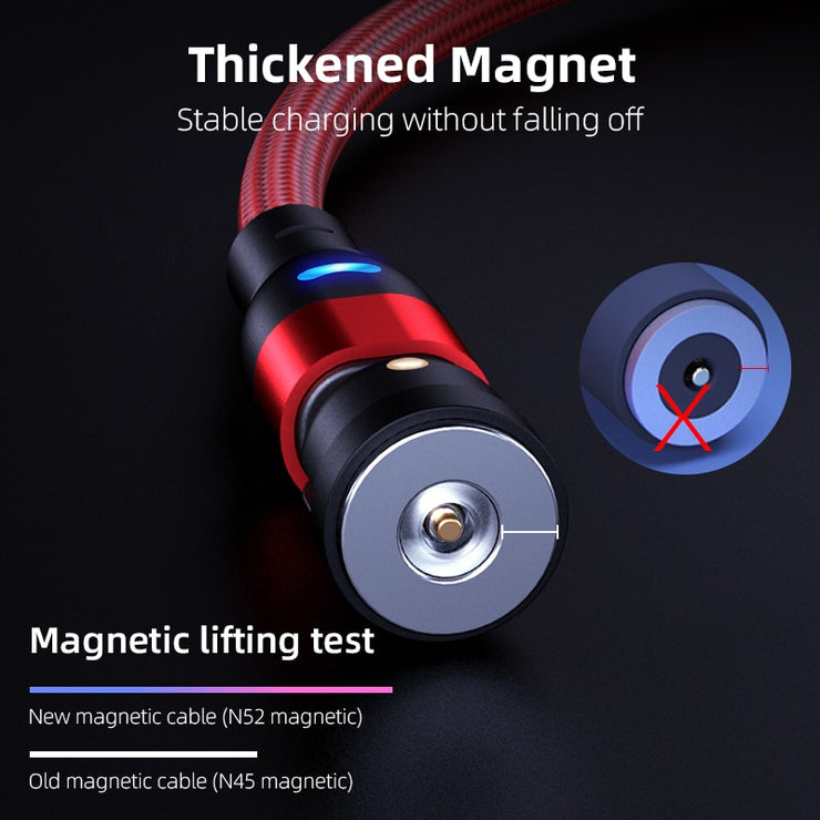 540 Rotate Magnetic Cable Fast Wirless Charging