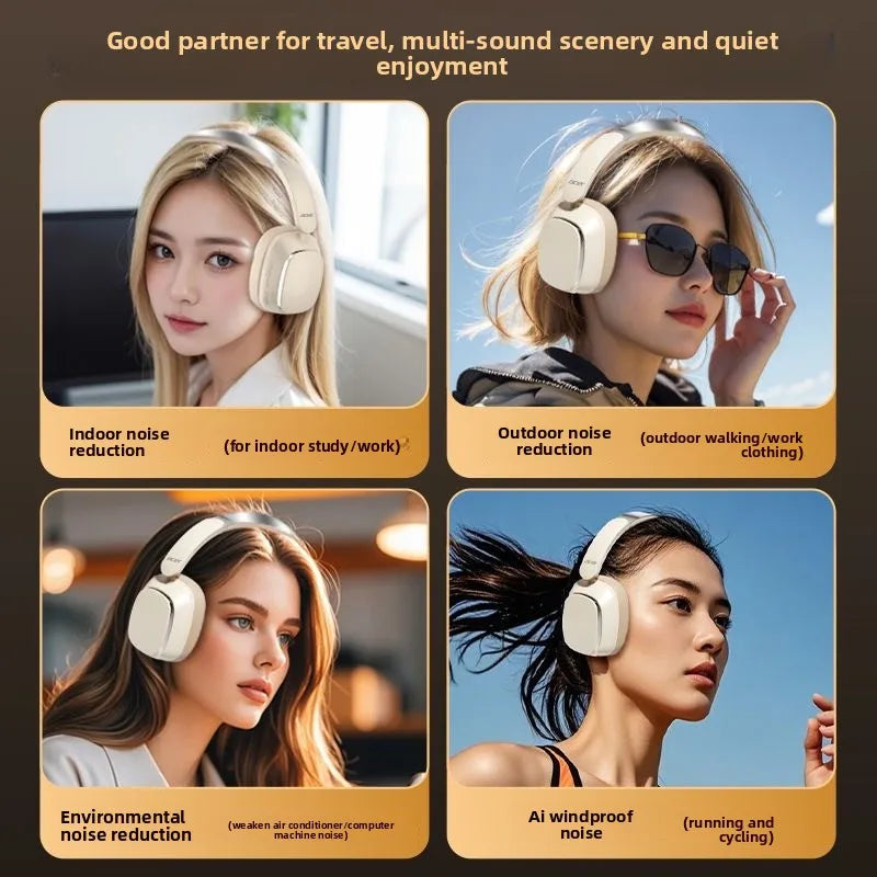 Acer ANC Bluetooth Headphones Surround Sound Headsets with HD Mic Active Noise Cancelling Earphones ENC-Calling 1000mAh OHR525