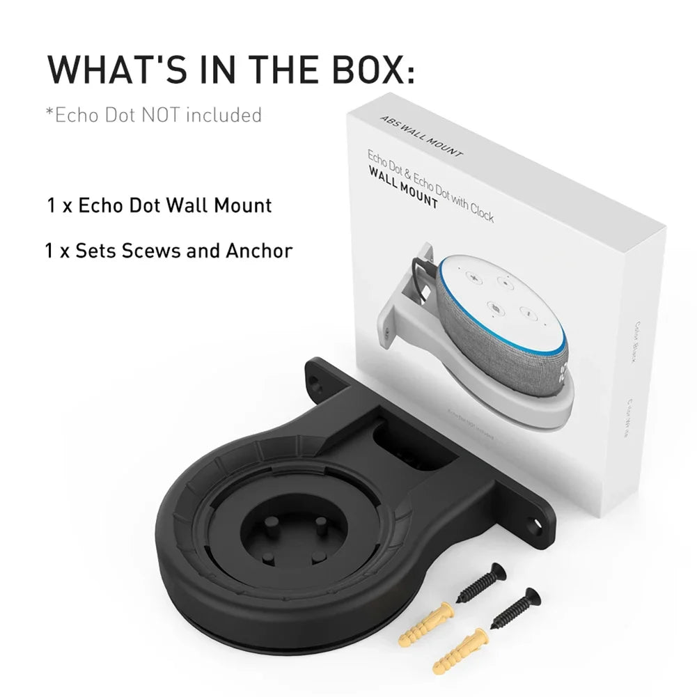 Smart Speaker Wall Mount Stand for Echo Dot (3rd Gen&4th Gen) 4/3/2/1 Smart Speaker With Screwless Built-in Cable Management