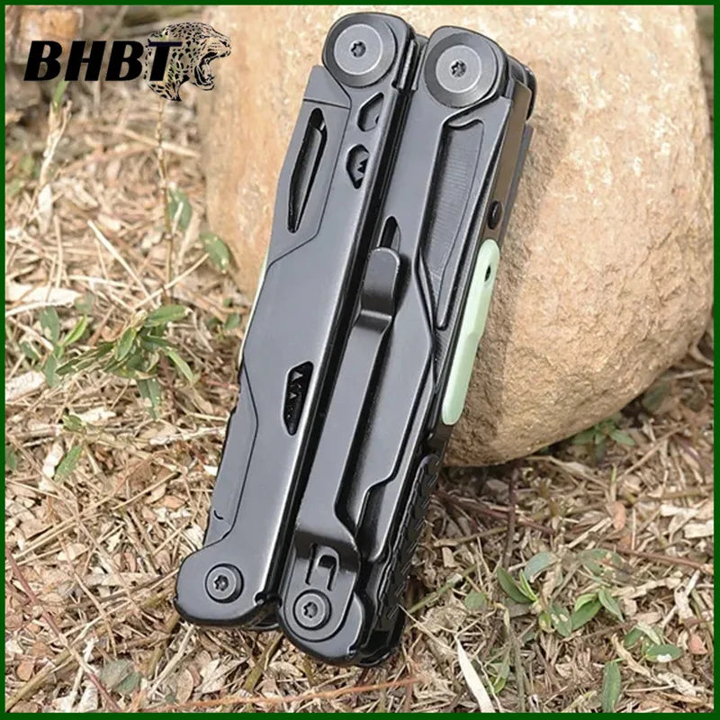 BHBT Multifunctional Combination  Folding Knife Pliers Multi Tools EDC Multitools Outdoor Camping Survival Tools With Clip