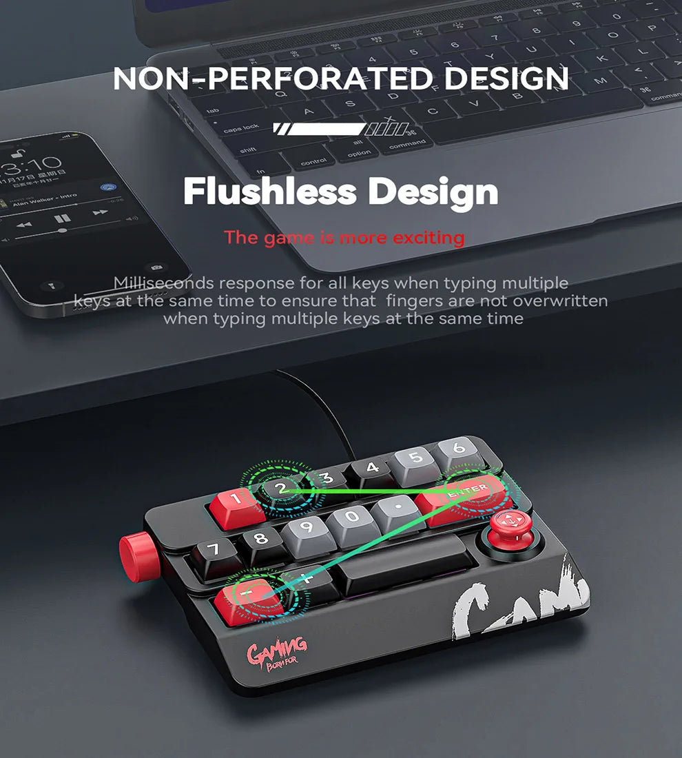 Rocker Knob Programming Macro Custom Keyboard RGB Backlight Wired Programmable Gaming Keyboard Full Hot Swappable Key
