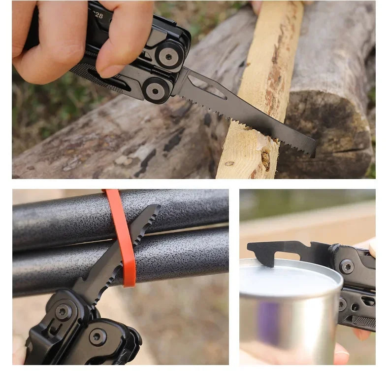 BHBT Multifunctional Combination  Folding Knife Pliers Multi Tools EDC Multitools Outdoor Camping Survival Tools With Clip