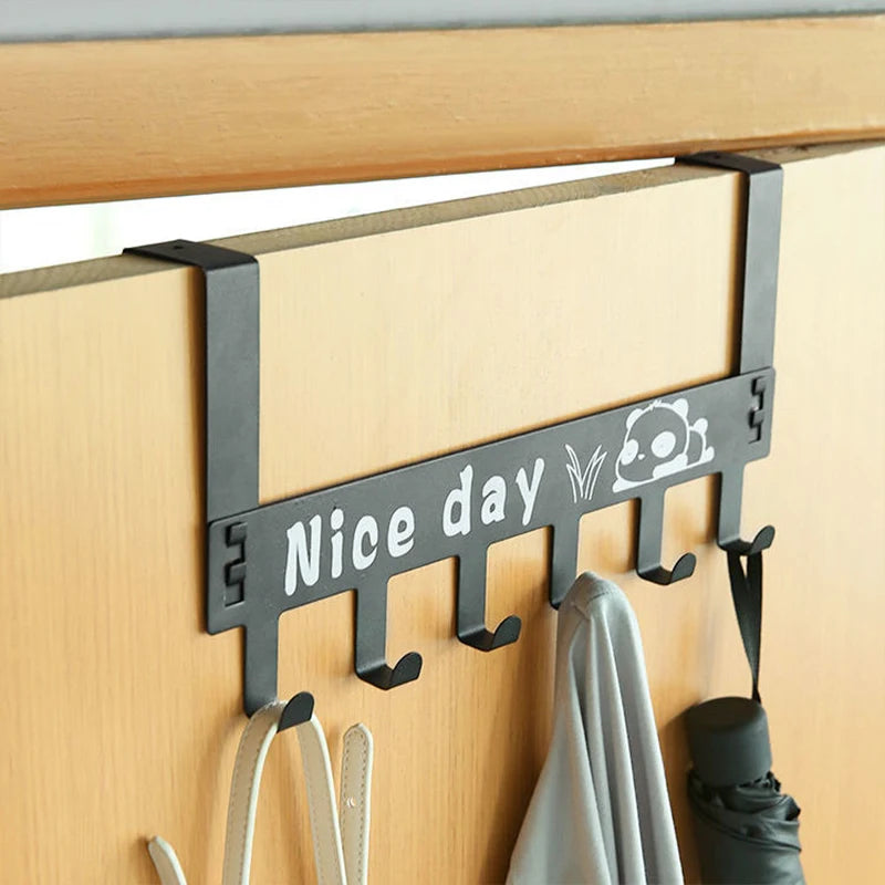 Hooks Over The Door Home Bathroom Organizer Rack Clothes Coat Hat Towel Hanger New Bathroom Kitchen Accessories Holder Door Hang