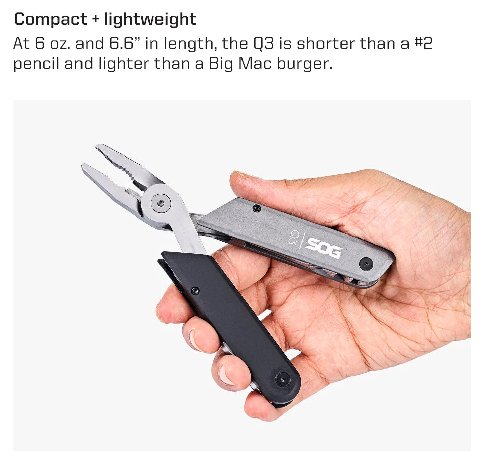 SOG 13 in 1 BATON Q3 Multi-Tool Folding Pliers Mini Hand Tools Tactical Pen Pocket EDC Multifunctional Portable Outdoor Gadget