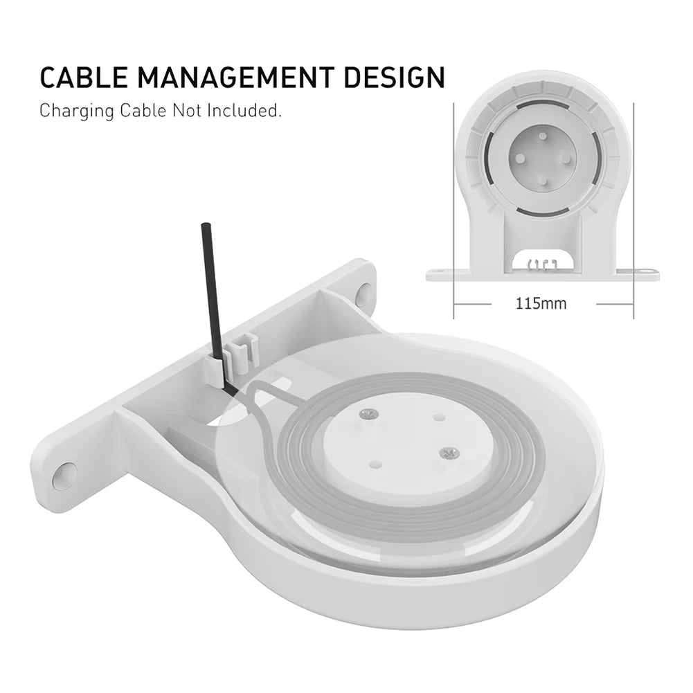Smart Speaker Wall Mount Stand for Echo Dot (3rd Gen&4th Gen) 4/3/2/1 Smart Speaker With Screwless Built-in Cable Management