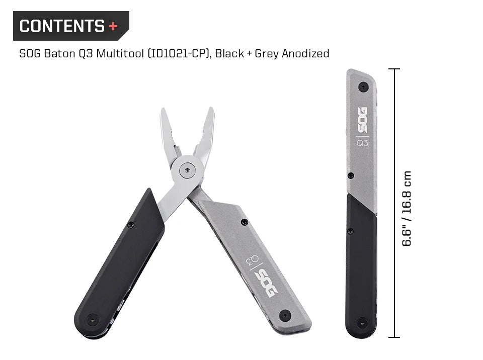 SOG 13 in 1 BATON Q3 Multi-Tool Folding Pliers Mini Hand Tools Tactical Pen Pocket EDC Multifunctional Portable Outdoor Gadget