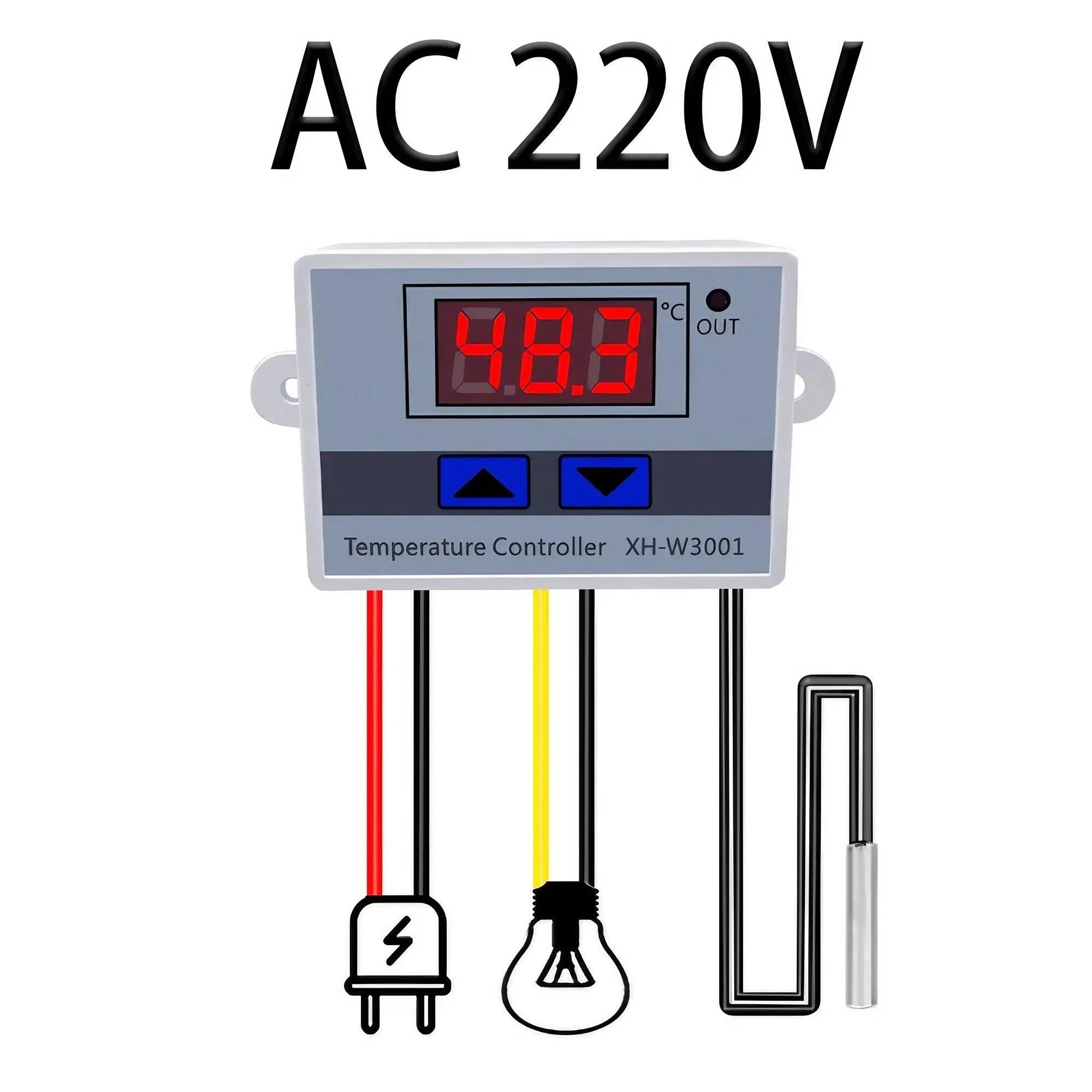 STONEGO W3001 Digital Control Temperature Microcomputer Thermostat Switch Thermometer New Thermoregulator 12/24/220V