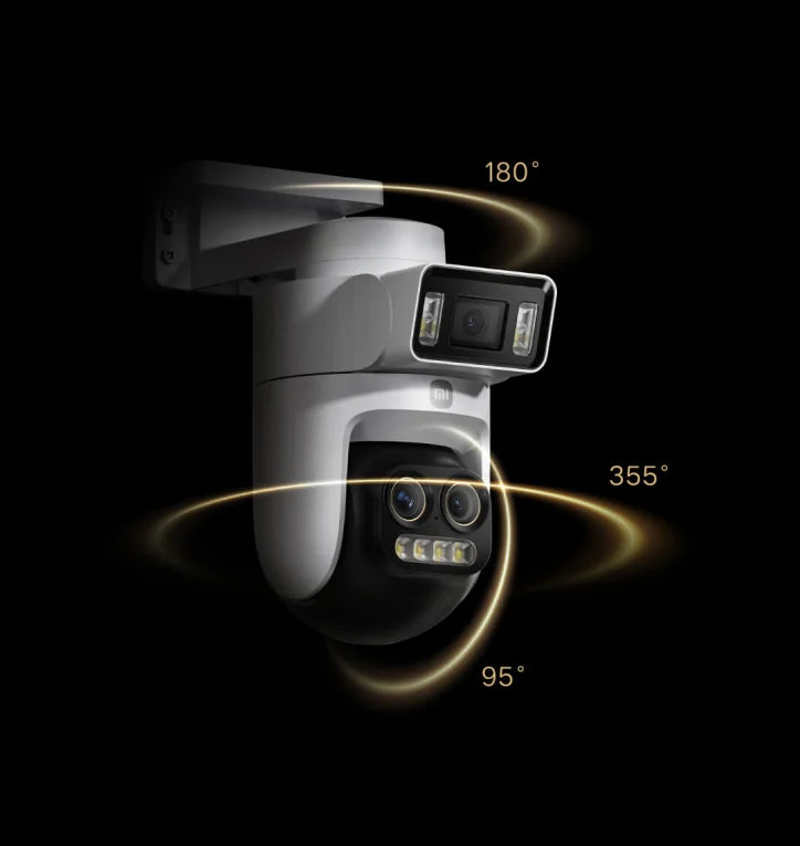 XIAOMI New Smart Outdoor Camera 4 Pro Triple Camera Zoom Edition，360° 5MP 3K，9x Hybrid Zoom，IP66，Chinese Version With Adapter