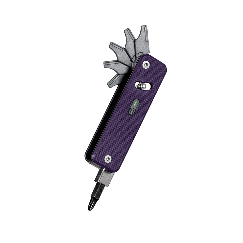ROXON S503G Flex Companion Tool Modular Design and Customizable Pocket Tool, Preinstalled with 8 Essential Tools (1/4" Bit Drive